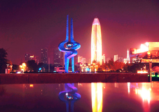 濟南夜景 泉城廣場