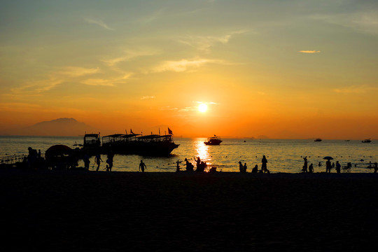 海邊夕陽