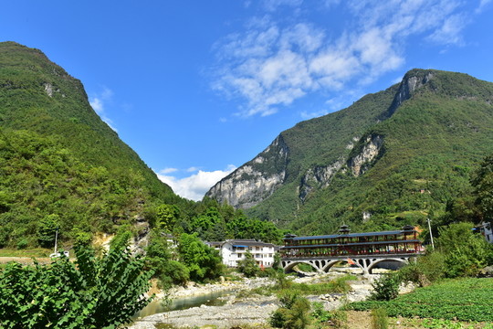 湖北麂子渡田園風光