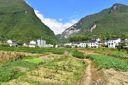 湖北恩施市麂子渡景區(qū)田園風(fēng)光