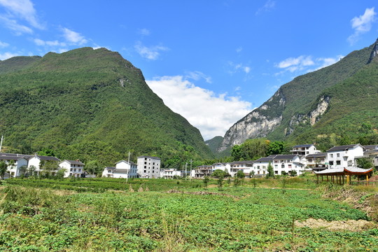 湖北恩施市麂子渡景區(qū)田園風光