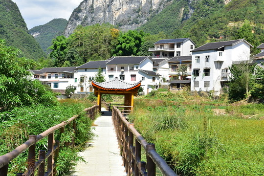 湖北恩施市麂子渡景區(qū)田園風(fēng)光