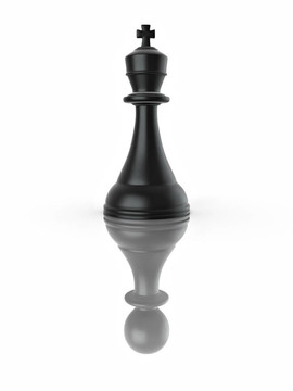虛假領(lǐng)導(dǎo)的概念形象。國際象棋。3d
