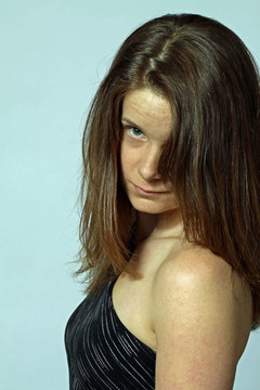 迷人的Green Eyed Brunette