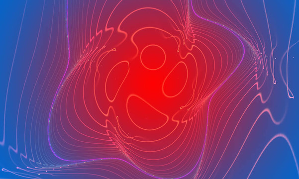 藍(lán)色和紅色的抽象背景。淡入淡出效果