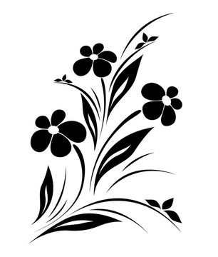 白色背上的花圖案