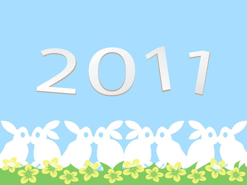 新年快樂兔卡
