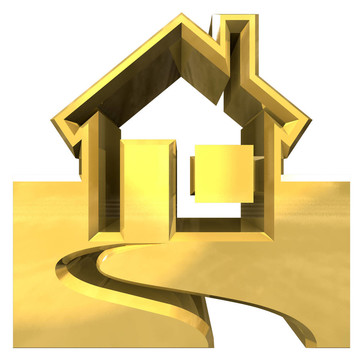 黃金的房子圖標(biāo)- 3D