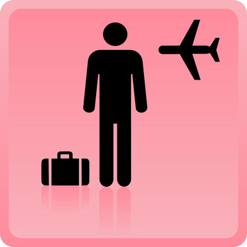 圖標(biāo)的人在機(jī)場(chǎng)行李