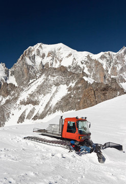 雪地履帶車和Mont Blanc