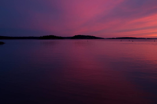 夏天的夜晚日落