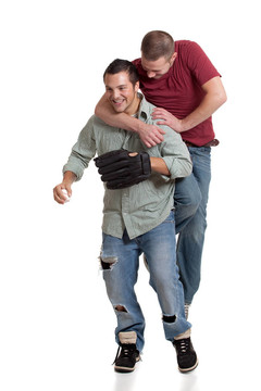兩個(gè)棒球的男人
