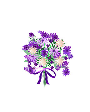 紫色的花束