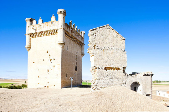 城堡的卡斯蒂利亞和列昂；西班牙的Belmonte de Campos；