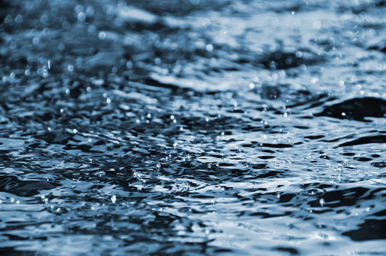 水面漂浮的水滴