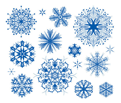 圣誕雪花圖標集