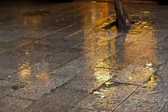 鋪路的雨