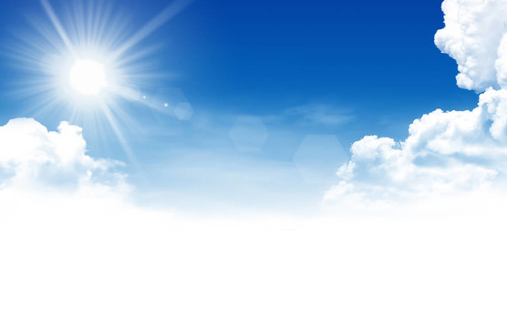 太陽在天空中閃耀