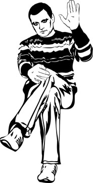 男子舉起了手