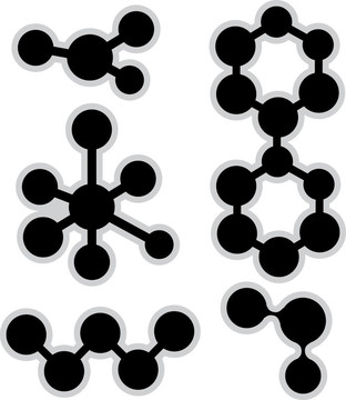 向量抽象分子圖標集