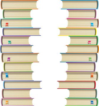 帶書簽的書籍插圖