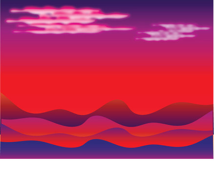 夜晚的沙漠里的綠洲