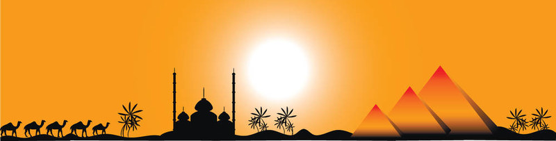 埃及日落；全景
