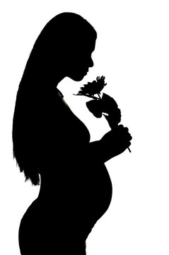 孕婦的剪影