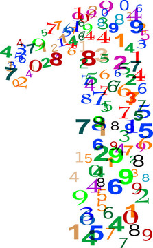 由彩色數(shù)字制成的號碼
