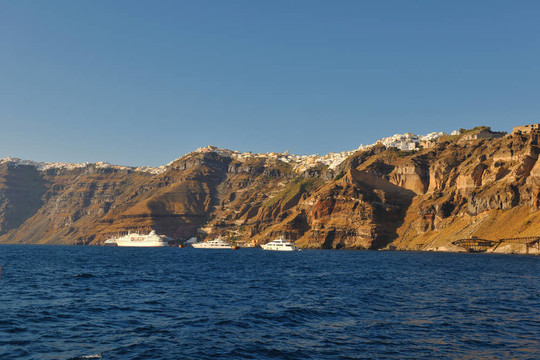 圣托里尼島海岸豪華游艇