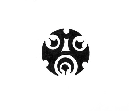 紋身藝術(shù)；黑人部落素描；太陽(yáng)