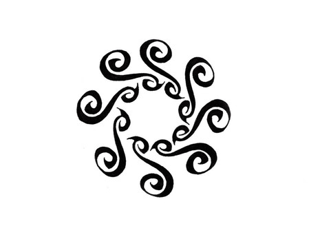 紋身藝術(shù)；黑人部落素描；太陽(yáng)
