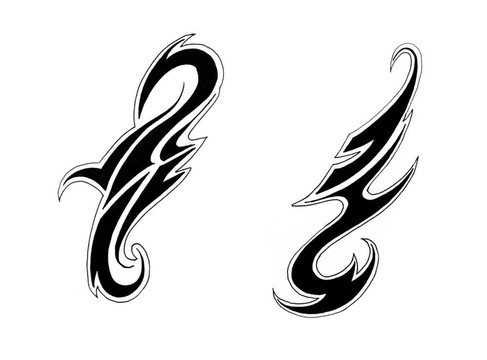 紋身藝術(shù)；黑色部落的素描