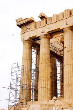 帕特農(nóng)神廟在雅典Akropolis；希臘；