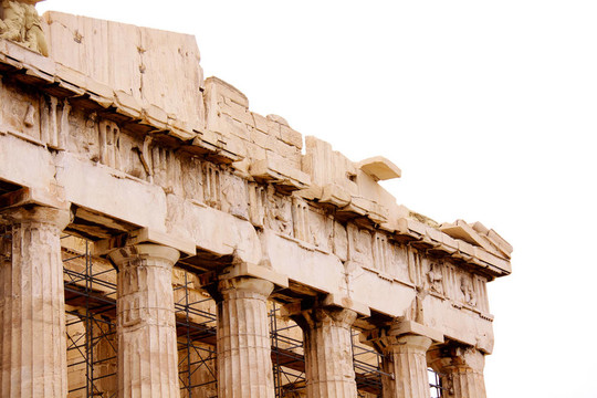 帕特農(nóng)神廟在雅典Akropolis；希臘；