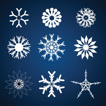 不同的雪花