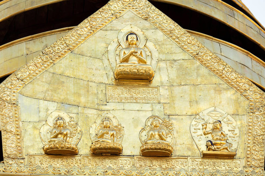 黃金雕刻佛像雕塑