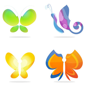 五顏六色的蝴蝶