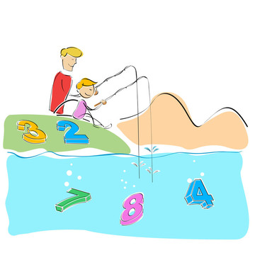 父親和兒子釣魚號碼