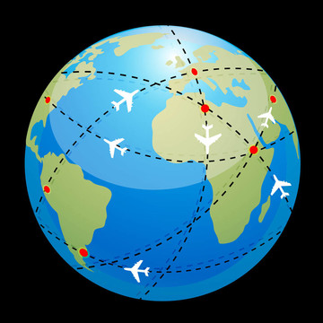 顯示航空路線