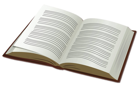 打開的書