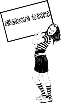 女孩爭吵中保持框架廣告