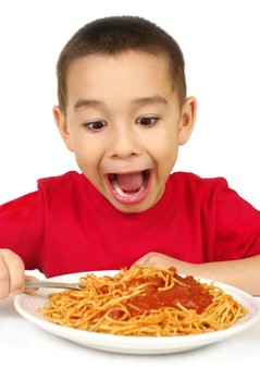 孩子和意大利面