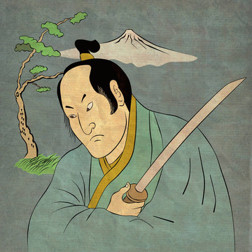 用刀戰(zhàn)斗姿態(tài)Samurai warrior
