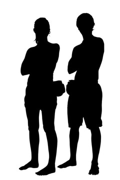 與剪切路徑Fanny Packs Silhouette弄潮兒