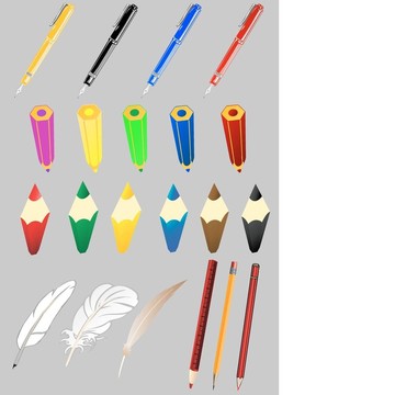 辦公室的設(shè)置句柄鉛筆羽毛
