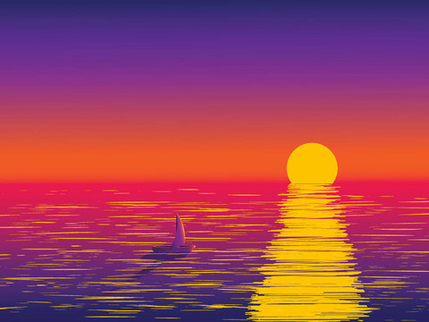 Sea日落
