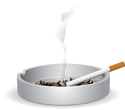 香煙在煙灰缸里