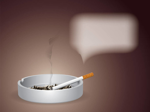 香煙在煙灰缸里