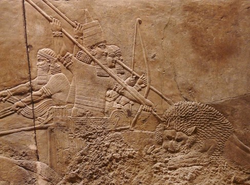 古代亞述人的壁畫(huà)